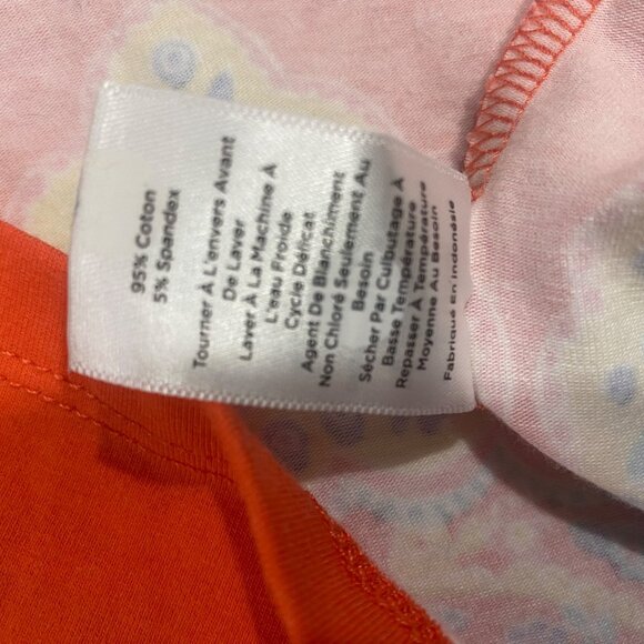 Talbots Top Womens Petite XLP Paisley Vibrant Tee Shirt 3/4 Sleeve Colorful Spri - Picture 9 of 10